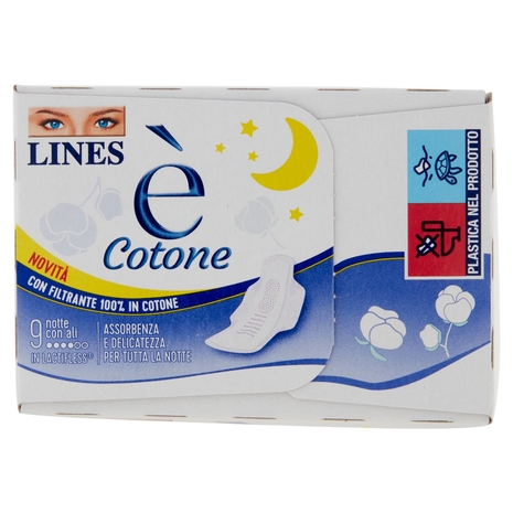 Lines è Cotone notte con ali 9 pz